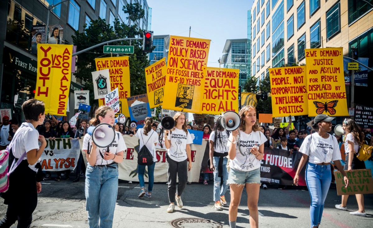 Youth climate strikers in San Francisco