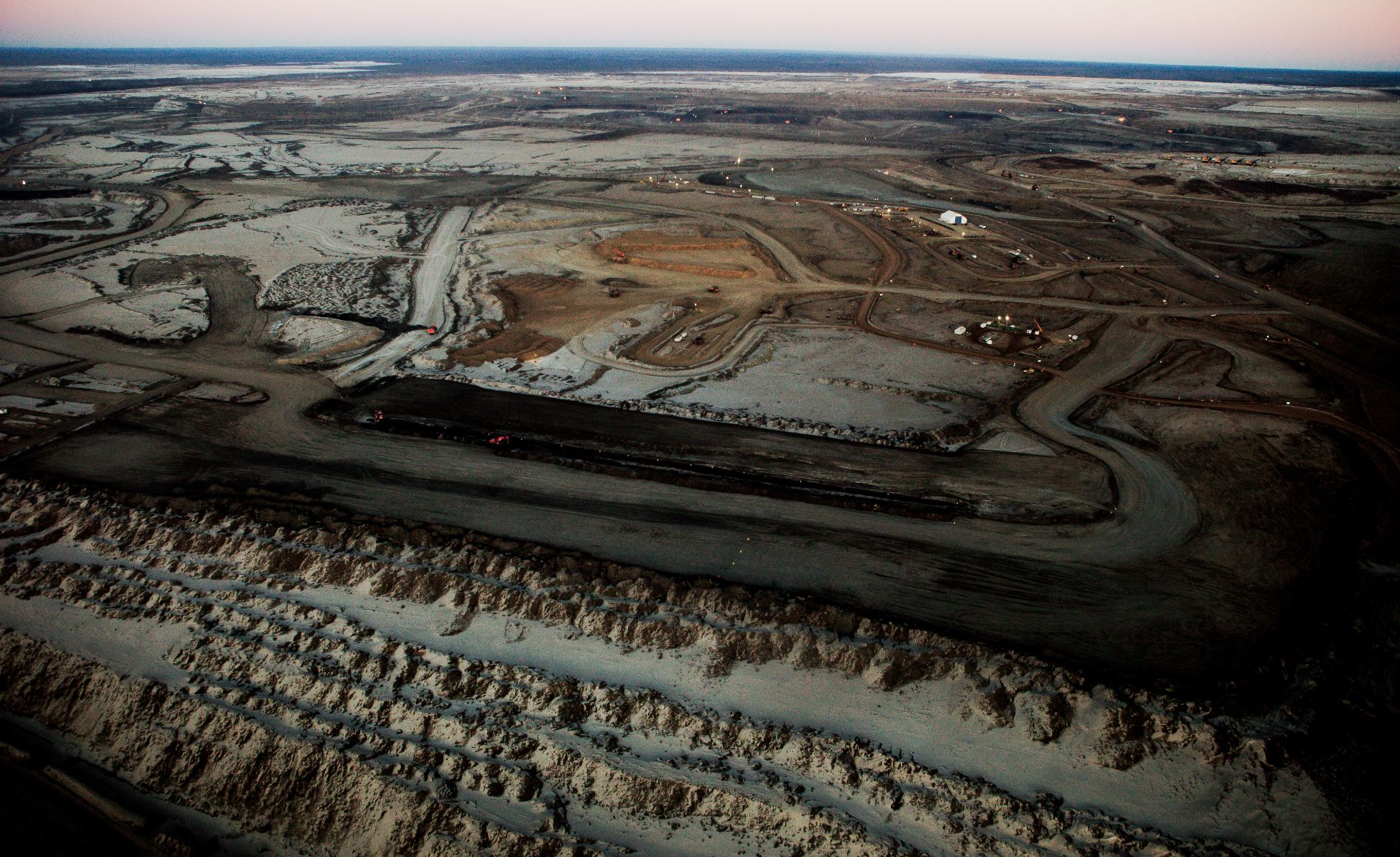 aerial view of Alberta oil sands