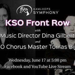 KSO Front Row with Music Director Dina Gilbert and KSO Chorus Master Tomas Bijok