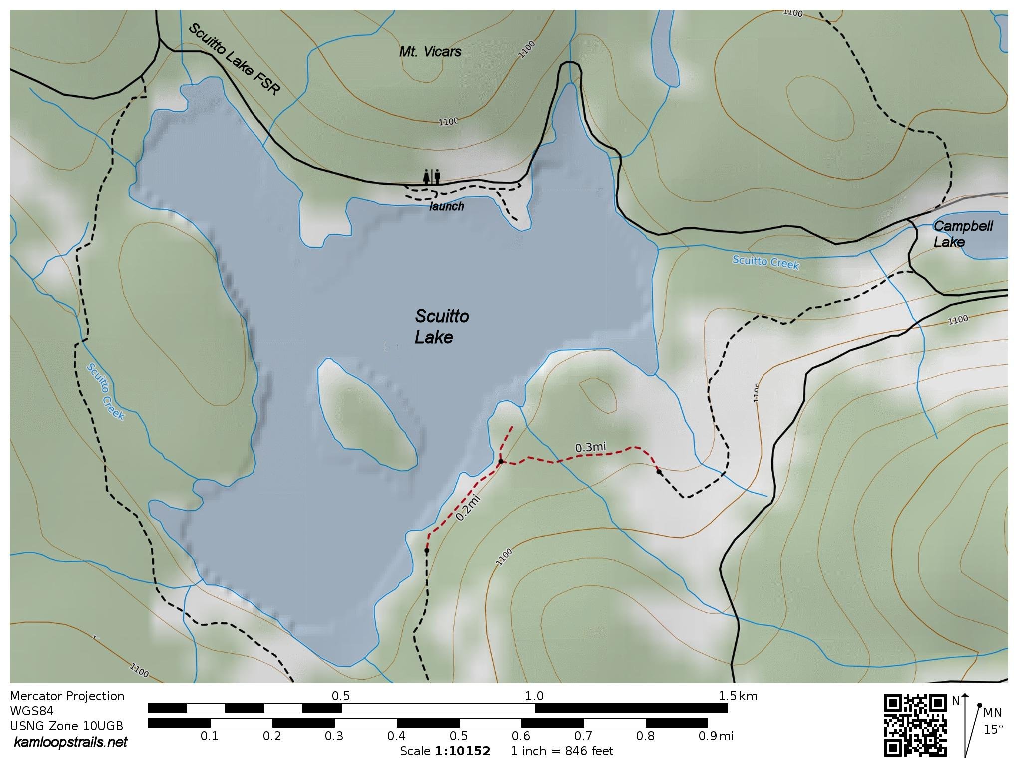 Paddling Scuitto Lake - Kamloops Trails