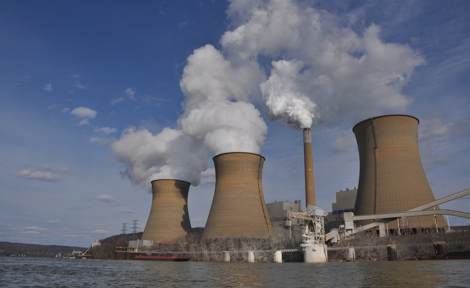 Photo of coal plant on habour