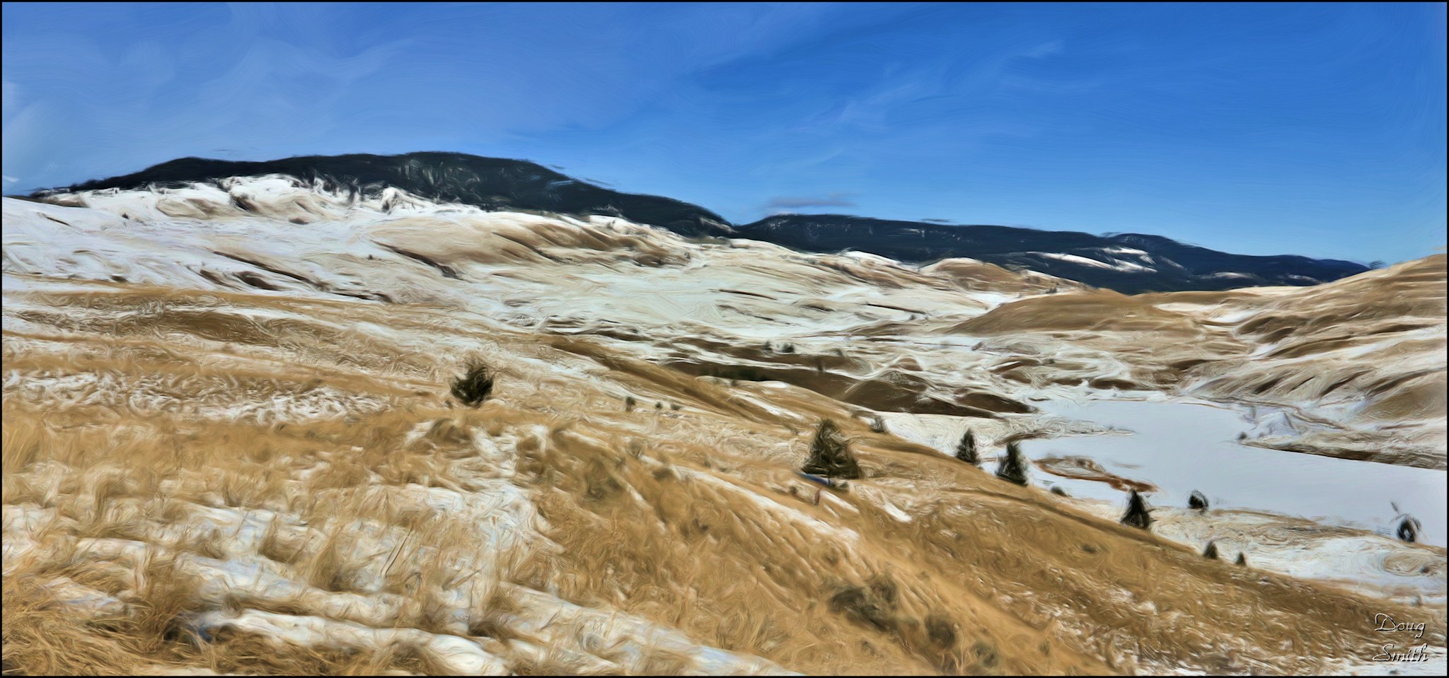 Island Lake, the Grasslands Esker, and Long Lake at the End of Winter