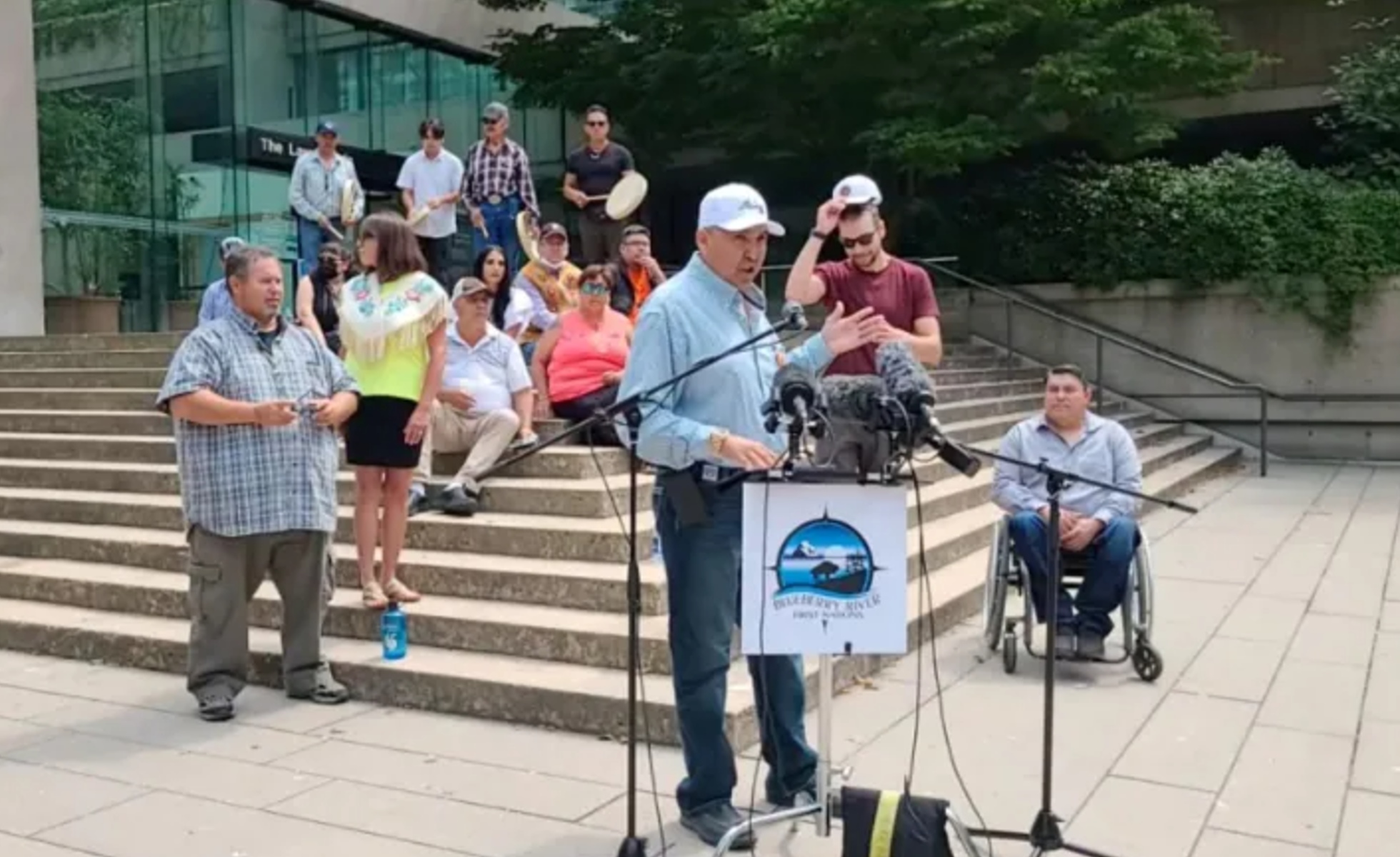 Still from Blueberry River Treaty 8 Press Conference