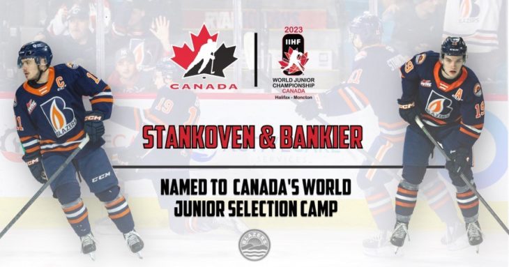 BANKIER AND STANKOVEN NAMED TO CANADA’S NATIONAL JUNIOR CAMP – Kamloops Blazers
