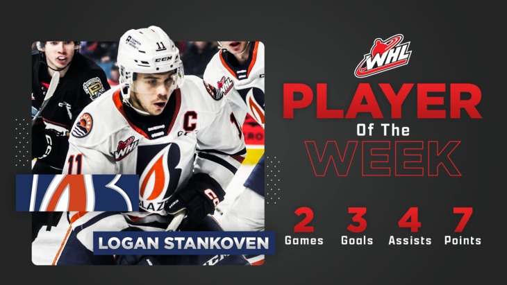 Blazers captain Stankoven named WHL Player of the Week – Kamloops Blazers