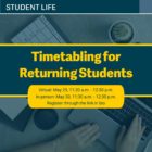 In-person timetabling session for returning students – TRU Newsroom