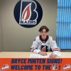BLAZERS SIGN BRYCE MINTEN TO WHL SCHOLARSHIP AND DEVELOPMENT AGREEMENT