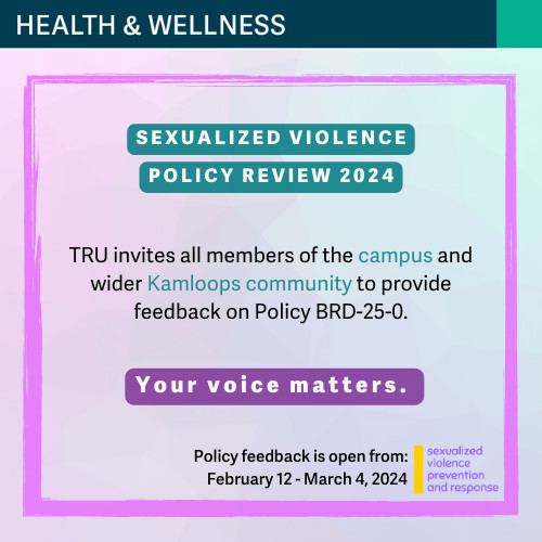 Sexualized violence policy review – TRU Newsroom