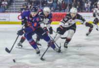 BLAZERS LOSE TO GIANTS ON HOME ICE