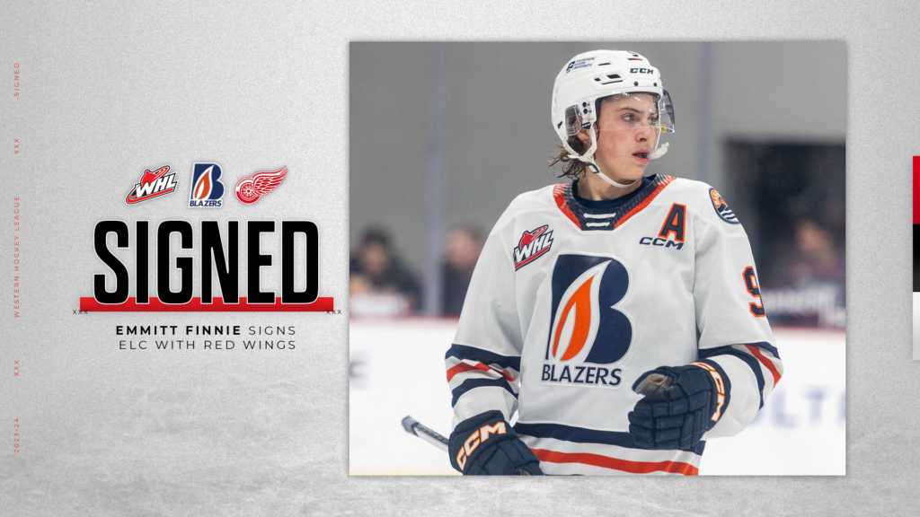 Blazers’ Finnie signs ELC with Detroit, will report to AHL affiliate