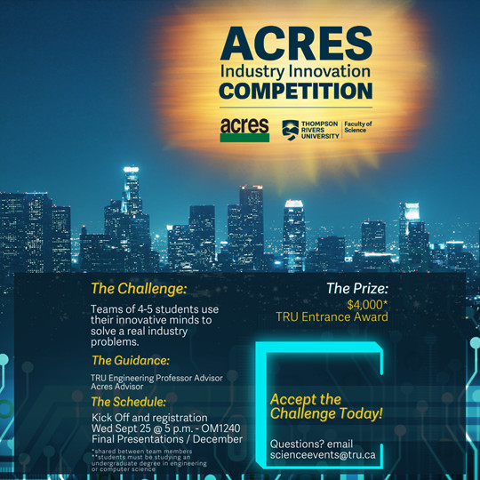 Acres Industry innovation competition for undergraduates