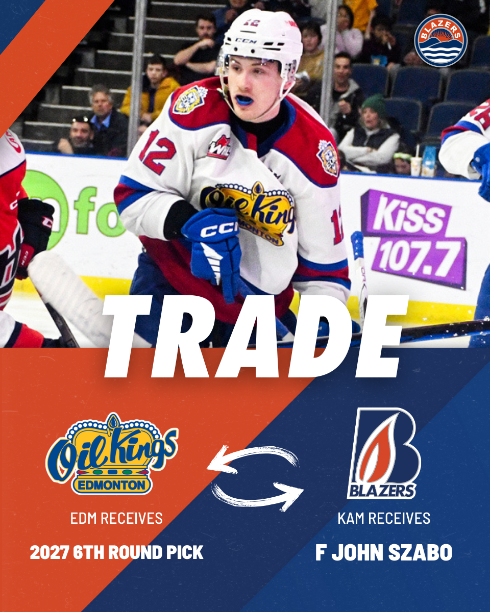 BLAZERS ACQUIRE FORWARD JOHN SZABO FROM OIL KINGS