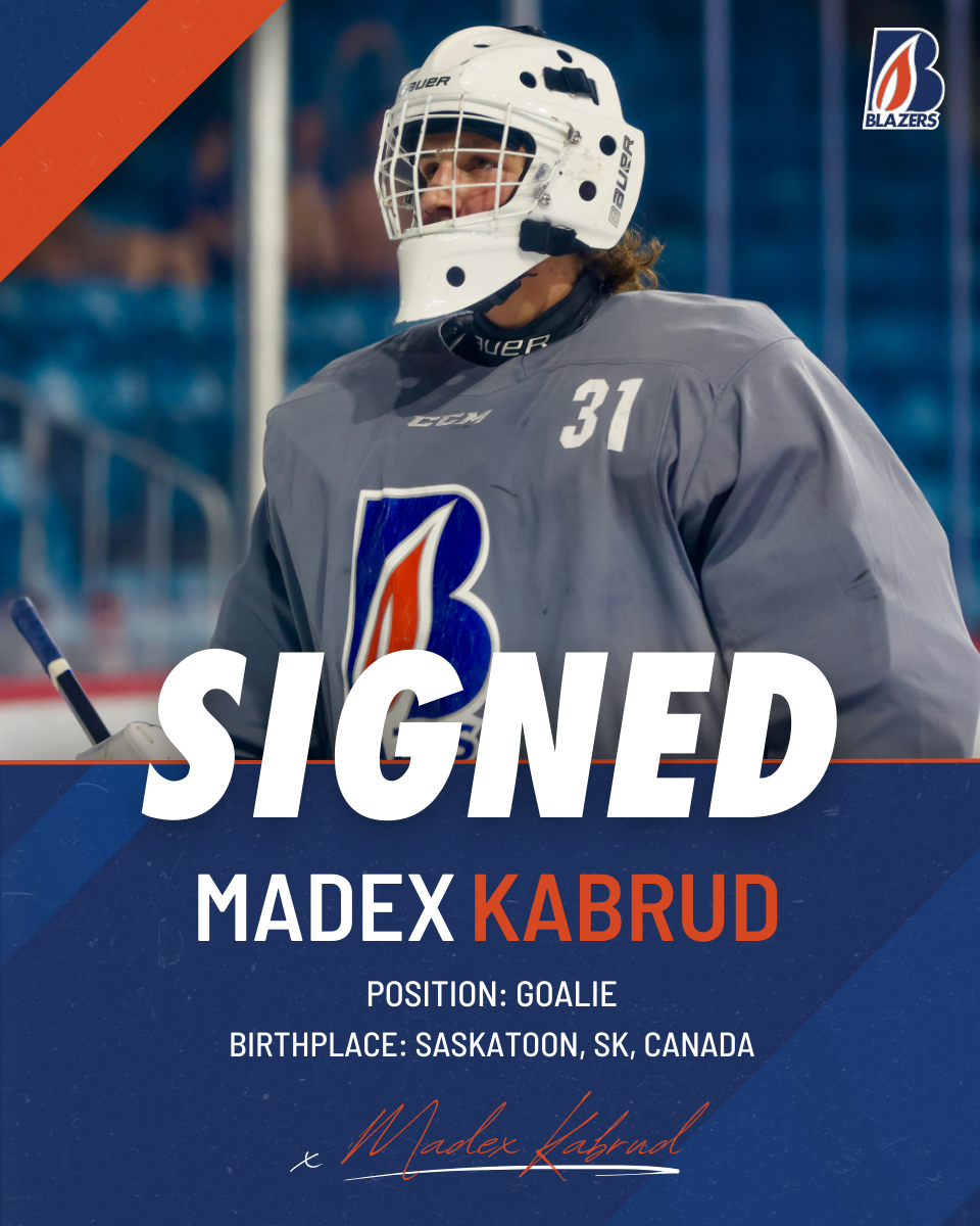 Blazers Sign Goaltender Madex Kabrud