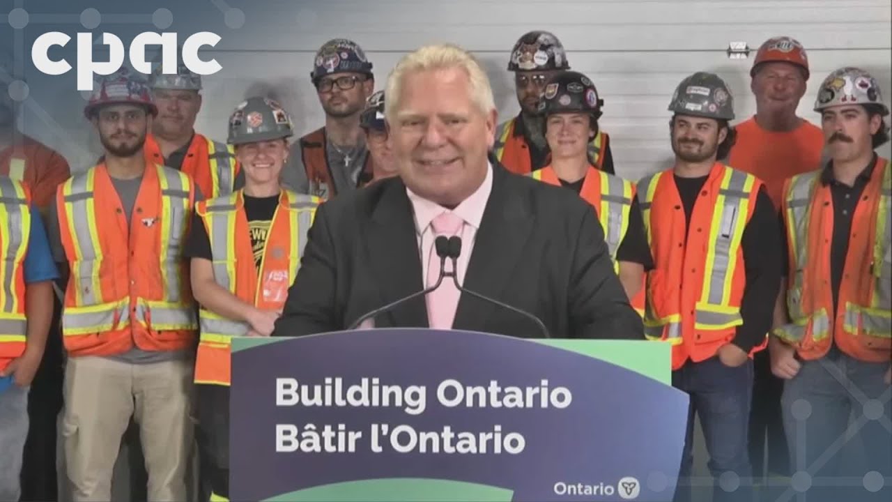 Ontario Premier Doug Ford speaks with reporters in Windsor – September 16, 2024