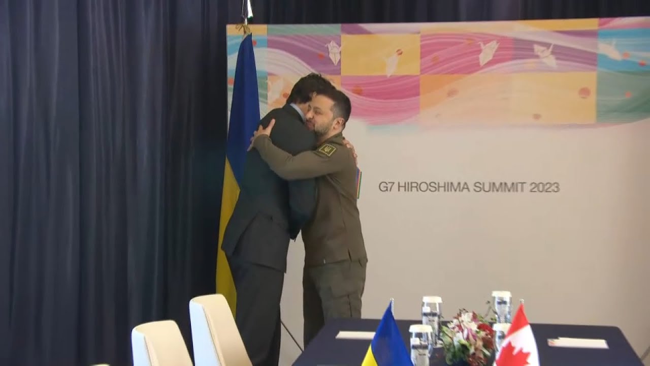 PM Trudeau and Ukrainian President Volodymyr Zelenskyy meet at G7 summit in Hiroshima - May 21, 2023