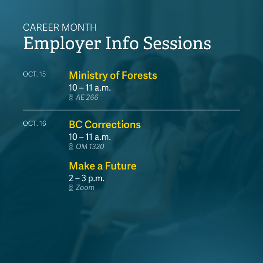 Employer info sessions