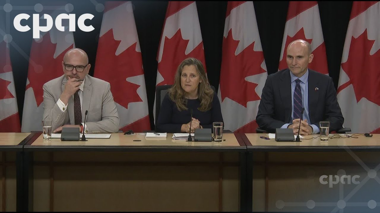 Deputy PM Chrystia Freeland provides economic update – October 22, 2024