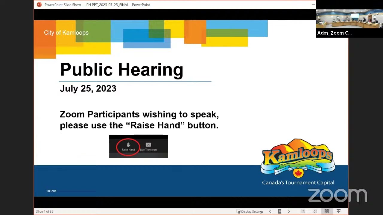 Kamloops City Council - Public Hearing - July 25, 2023