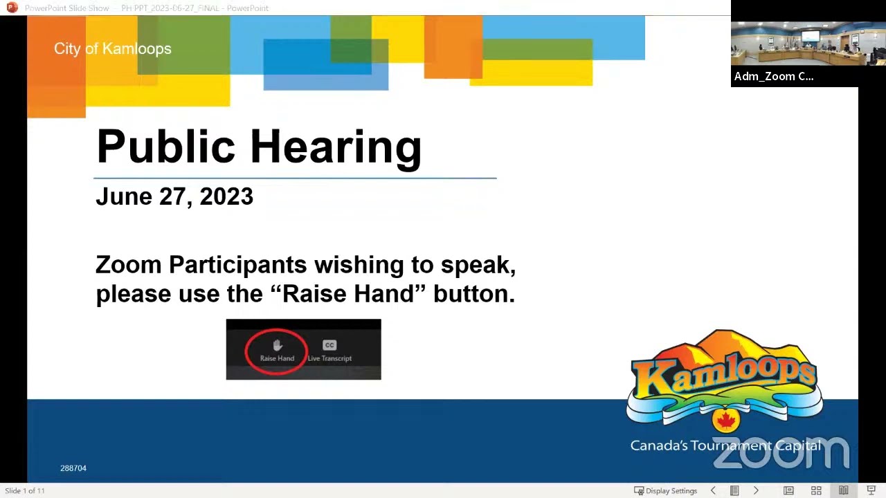 Kamloops City Council - Public Hearing - June 27, 2023