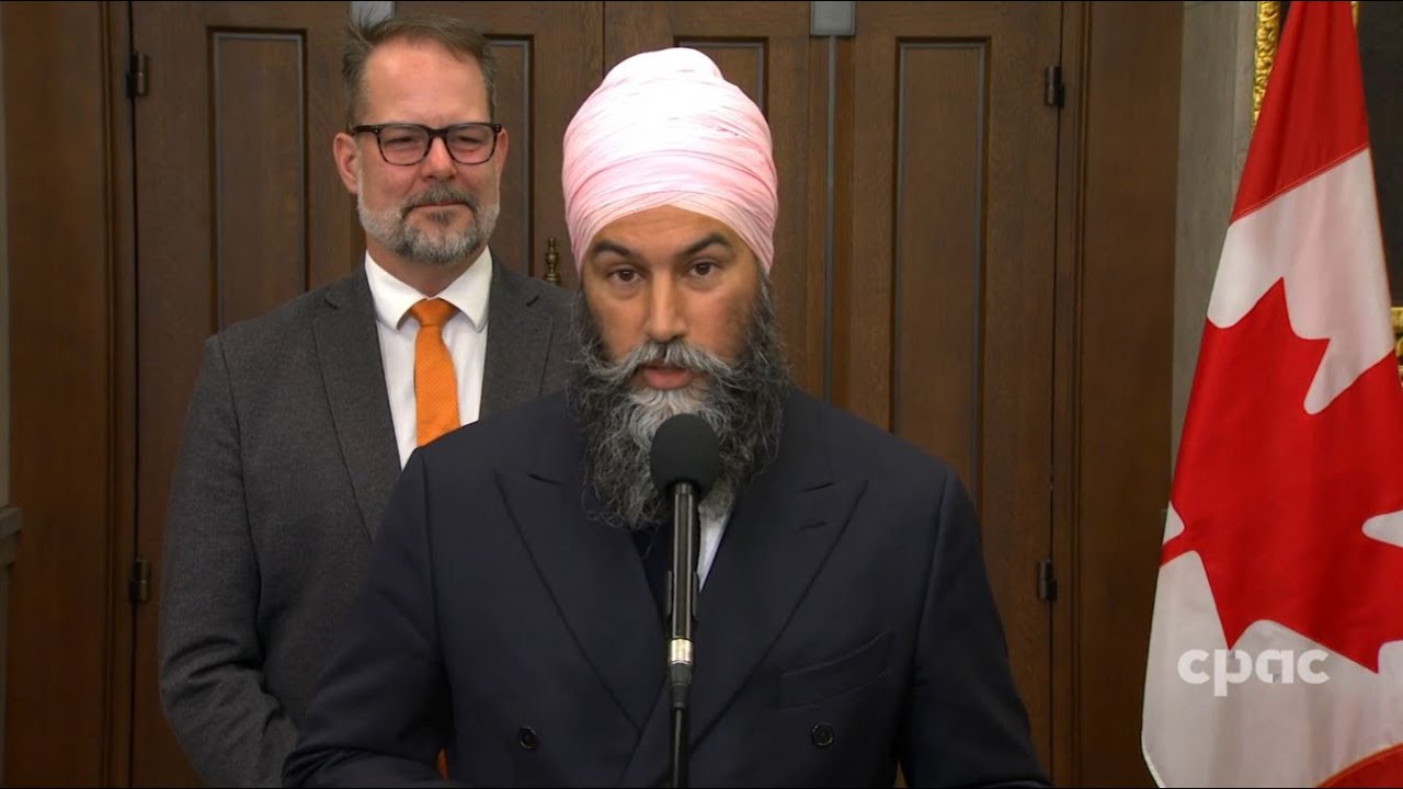 NDP Leader Jagmeet Singh speaks with reporters before question period – October 9, 2024