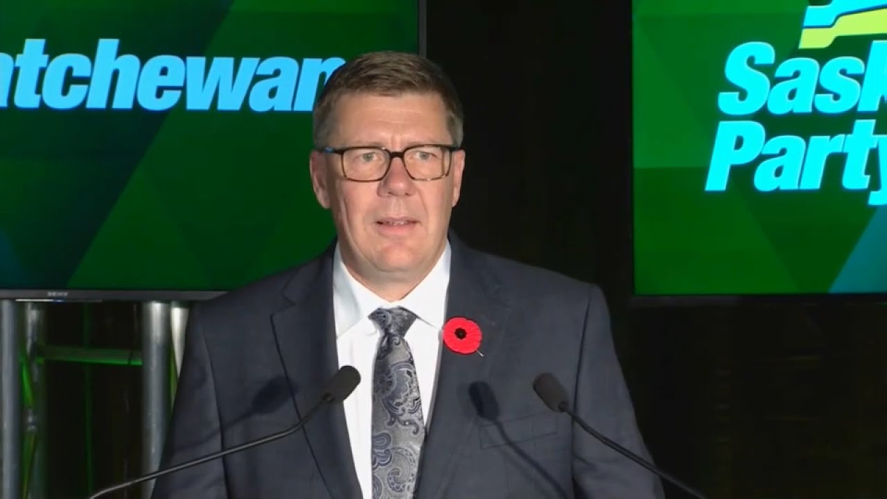 Saskatchewan election: Scott Moe delivers victory speech – October 29, 2024