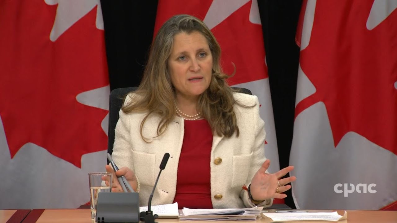 Deputy PM Chrystia Freeland provides economic update – November 19, 2024