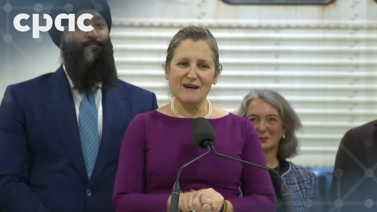 Deputy PM Freeland announces funding for new Line 2 TTC subway trains – November 29, 2024