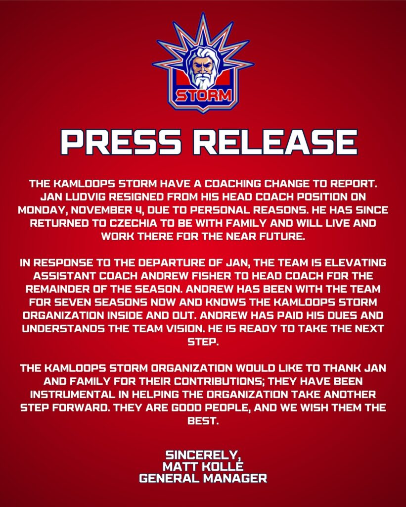 Kamloops Storm Press Release | Kamloops Storm