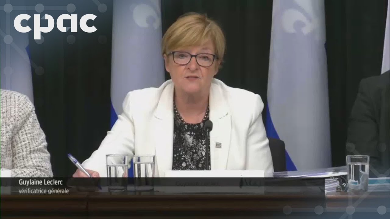 La vérificatrice générale du Québec commente son plus récent rapport – 20 novembre 2024