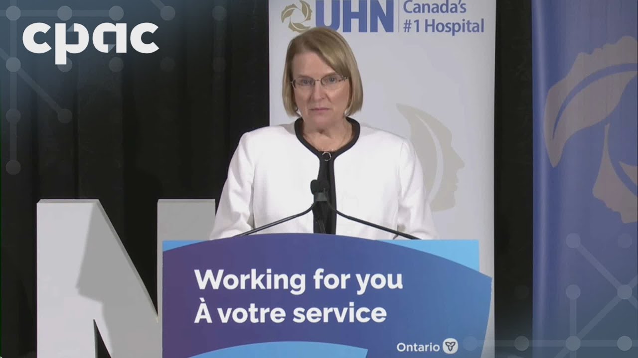 Ontario Health Minister Sylvia Jones speaks with reporters in Toronto – November 28, 2024