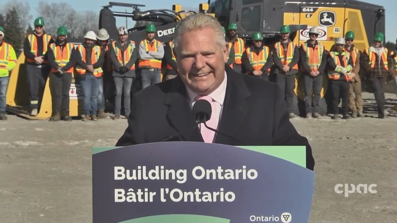 Ontario Premier Doug Ford speaks with reporters in Barrie – November 12, 2024