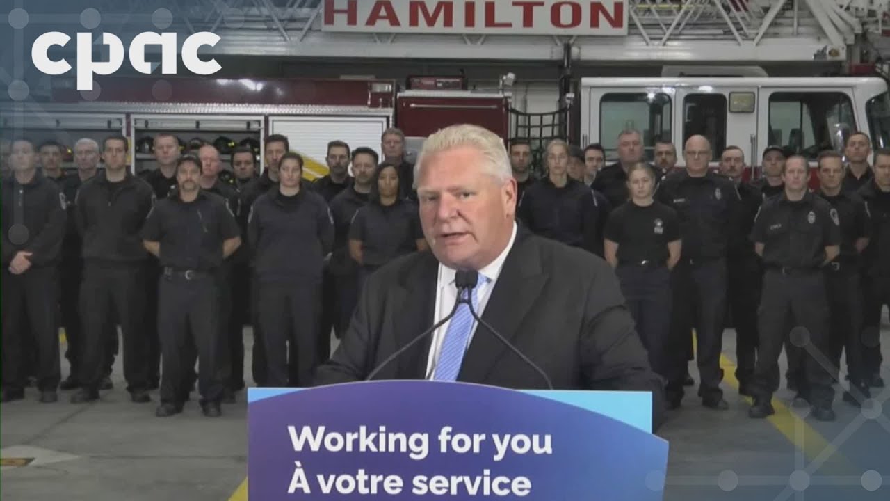 Ontario Premier Doug Ford speaks with reporters in Hamilton – November 22, 2024