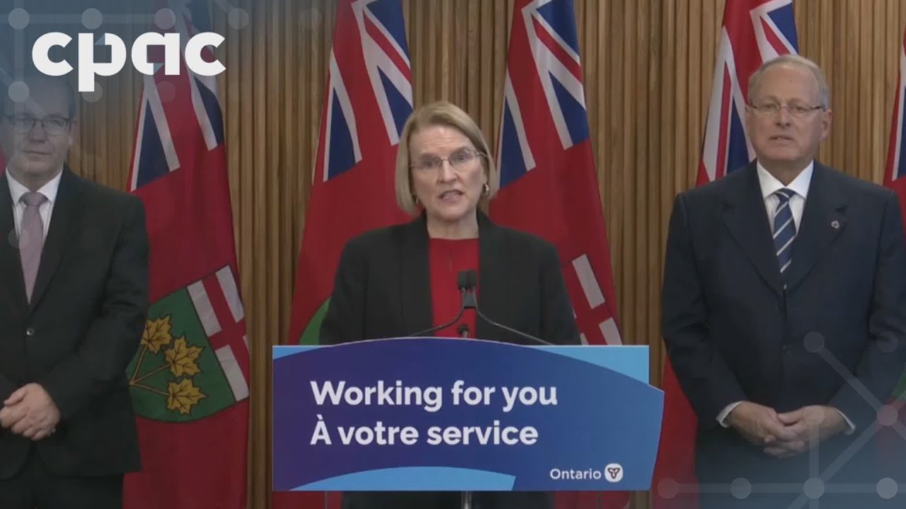 Ontario ministers Michael Kerzner and Sylvia Jones hold a news conference – November 18, 2024