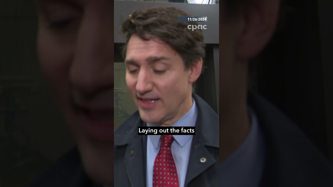 PM Trudeau reacts to Trump's tariff threat #cdnpoli