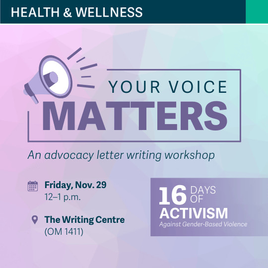 Your Voice Matters workshop