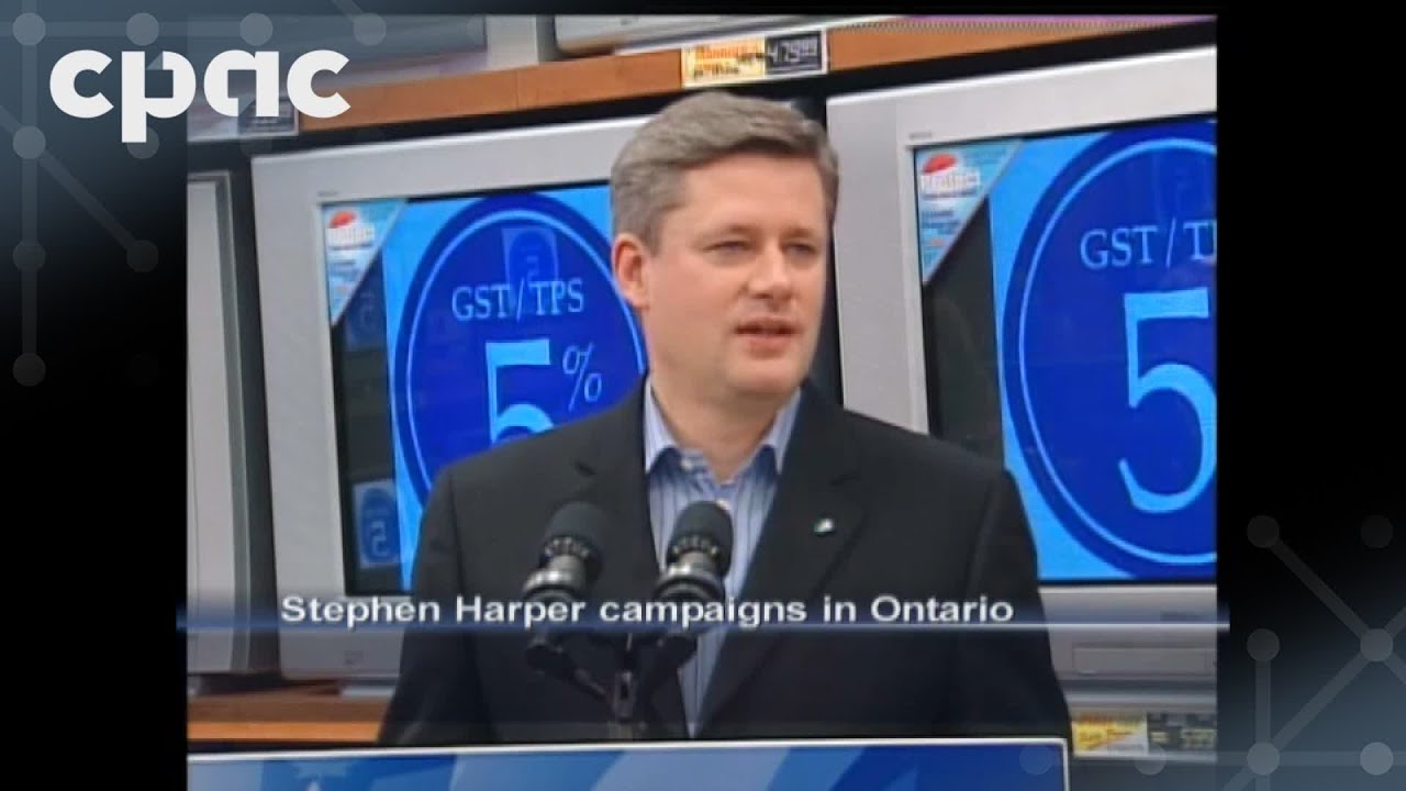 Election campaign flashback: Stephen Harper promises to cut the GST – December 1, 2005