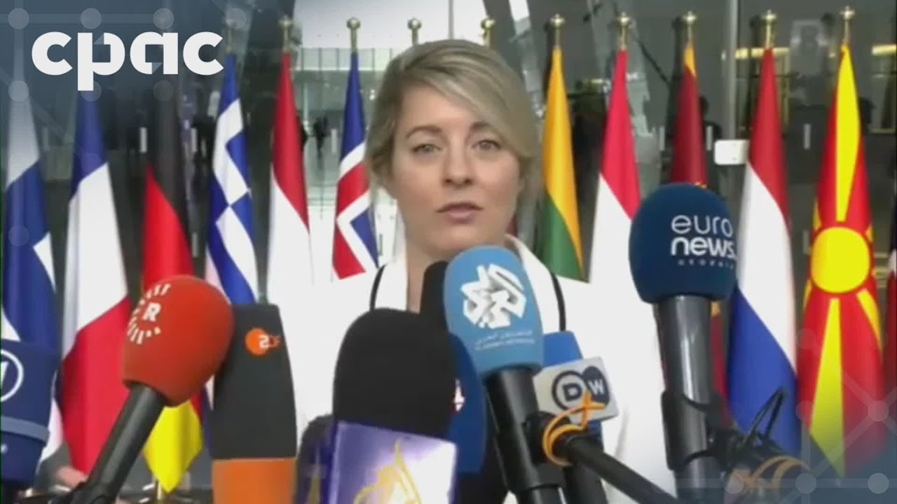 Foreign Affairs Minister Mélanie Joly speaks to media in Brussels – December 3, 2024