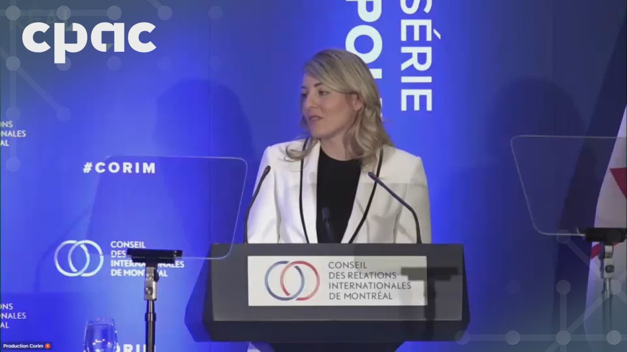 La ministre Joly s'adresse au Conseil des relations internationales de Montréal – 13 décembre 2024