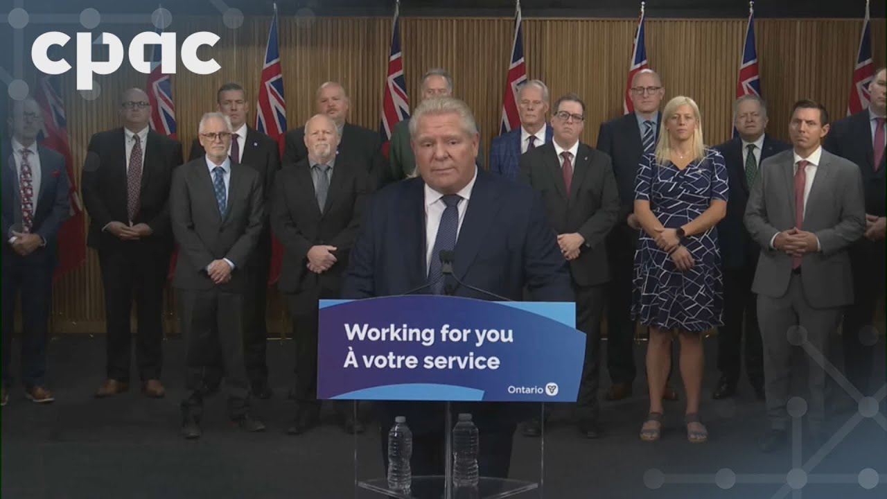 Ontario Premier Doug Ford speaks with reporters at Queen’s Park – December 12, 2024