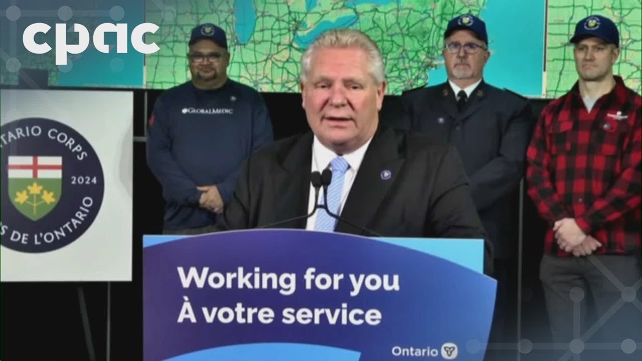 Ontario Premier Doug Ford speaks with reporters in North York – December 13, 2024