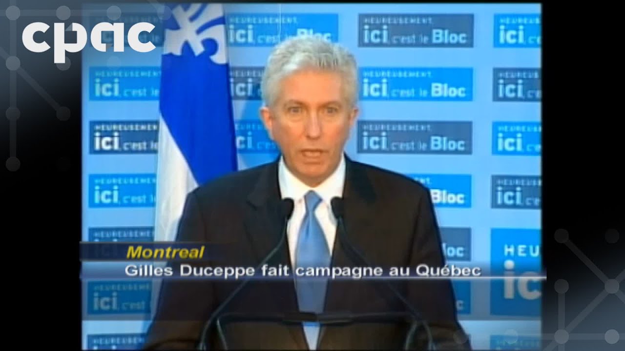 Souvenirs de campagne électorale : Duceppe invite les Québécois à joindre le Bloc – 2 décembre 2005