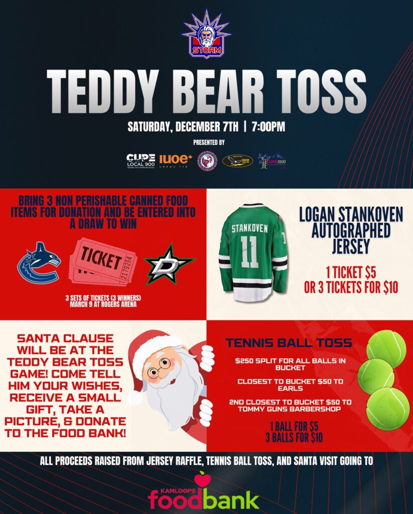 Storm/Mustangs – Teddy Bear Toss Tonight