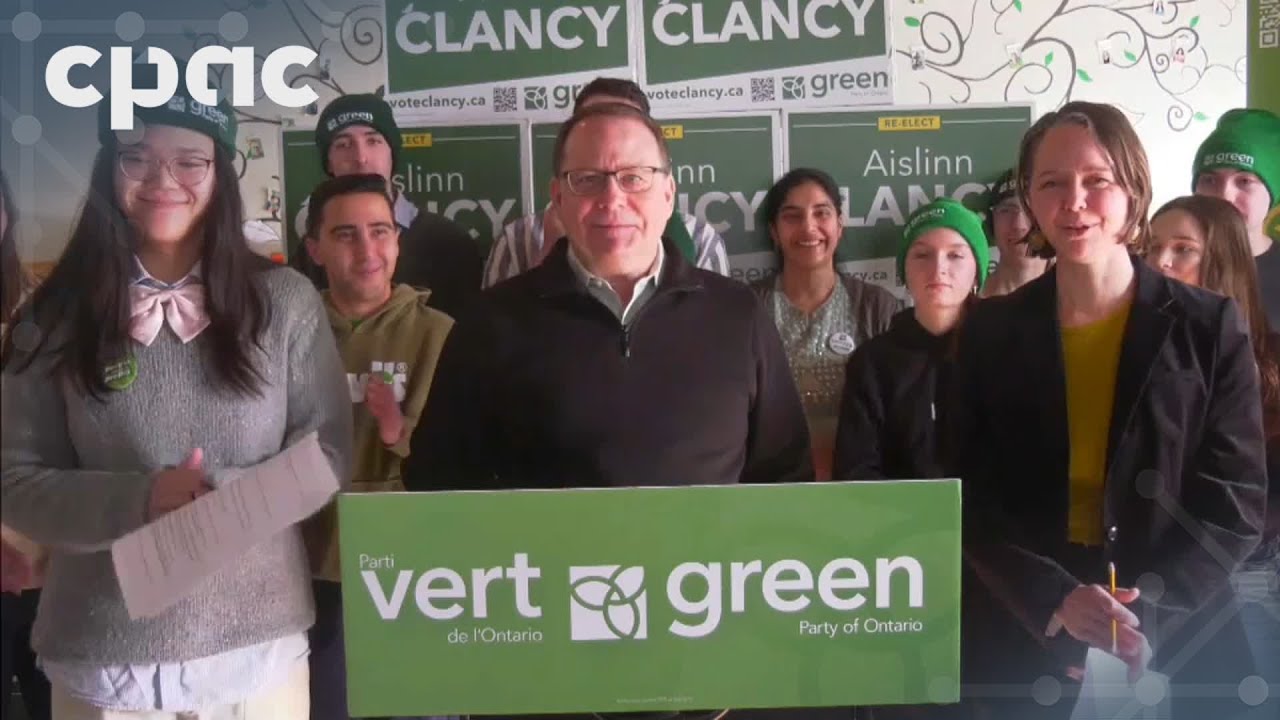 Ontario Green Party Leader Mike Schreiner makes an announcement in Kitchener – February 22, 2025