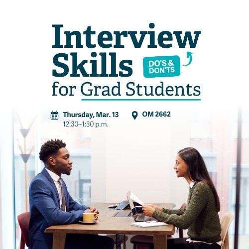 Interview skills for grad students – workshop