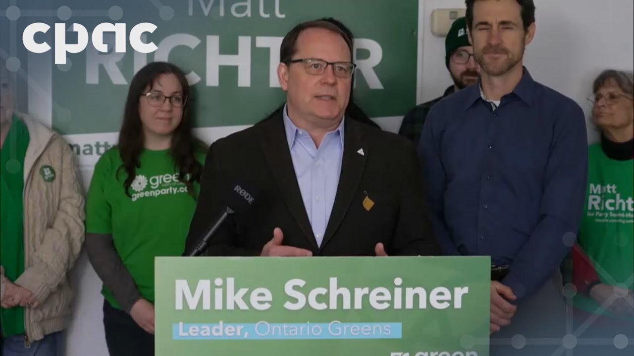 Ontario Green Party Leader Mike Schreiner makes an announcement in Parry Sound – February 7, 2025