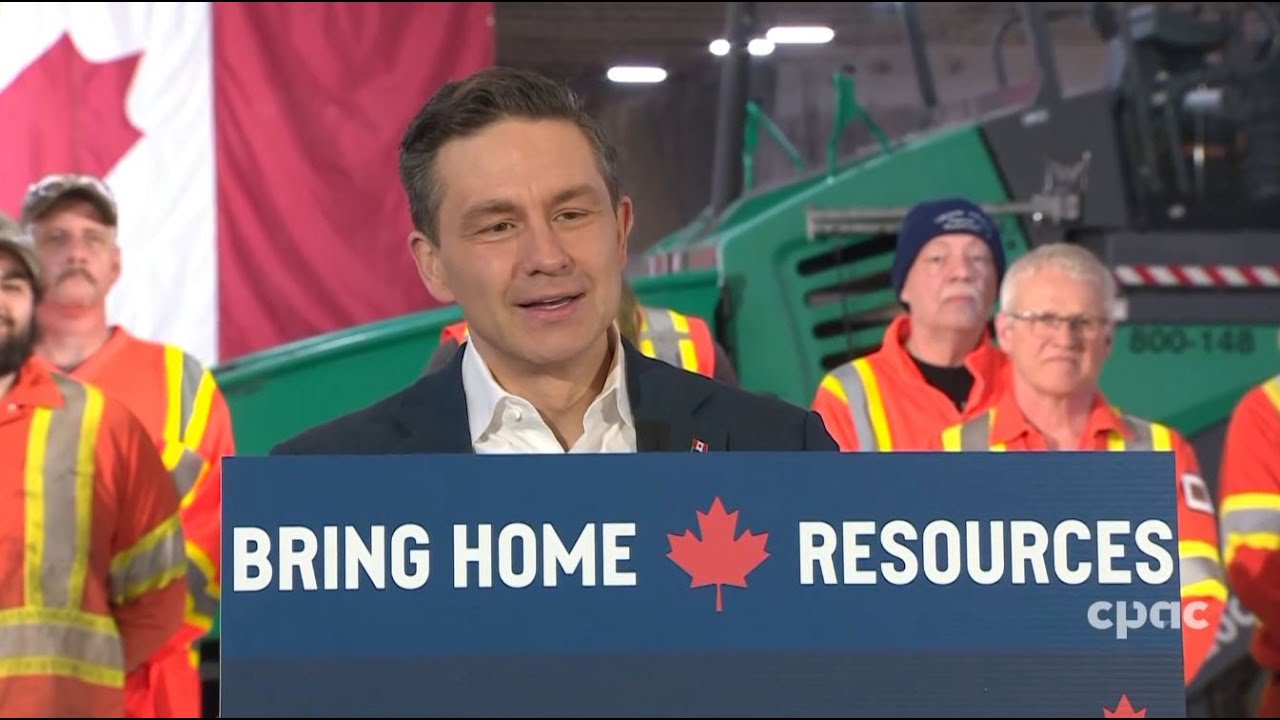 Conservative Leader Pierre Poilievre speaks with reporters in Sudbury, Ont. – March 19, 2025