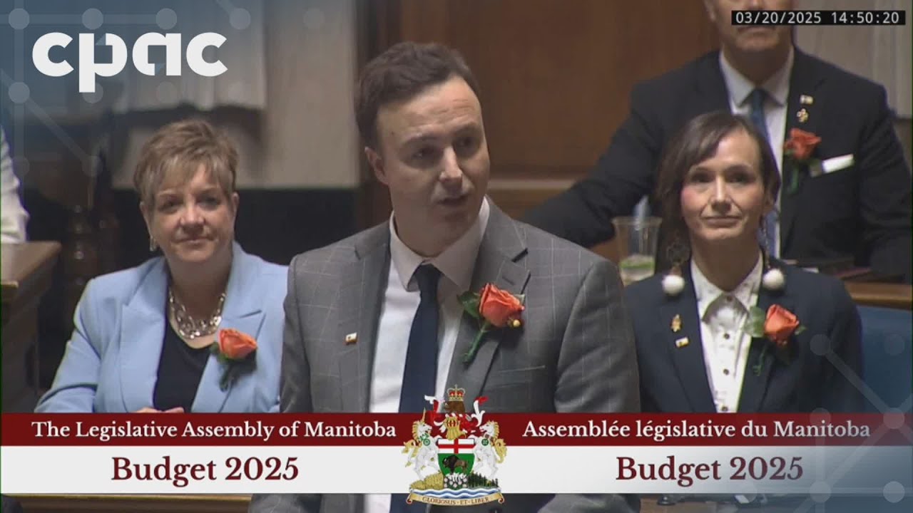 Manitoba Finance Minister Adrien Sala presents the 2025 budget – March 20, 2025