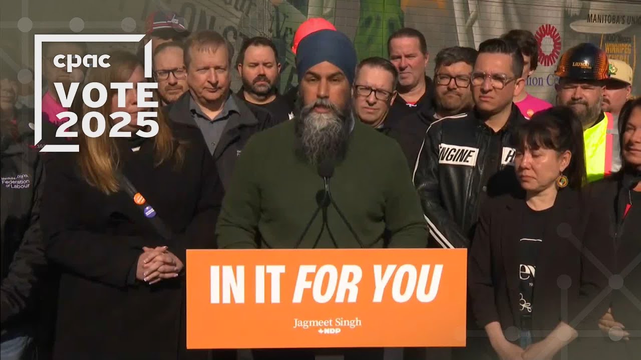 Jagmeet Singh makes policy announcement in Winnipeg – April 24, 2025