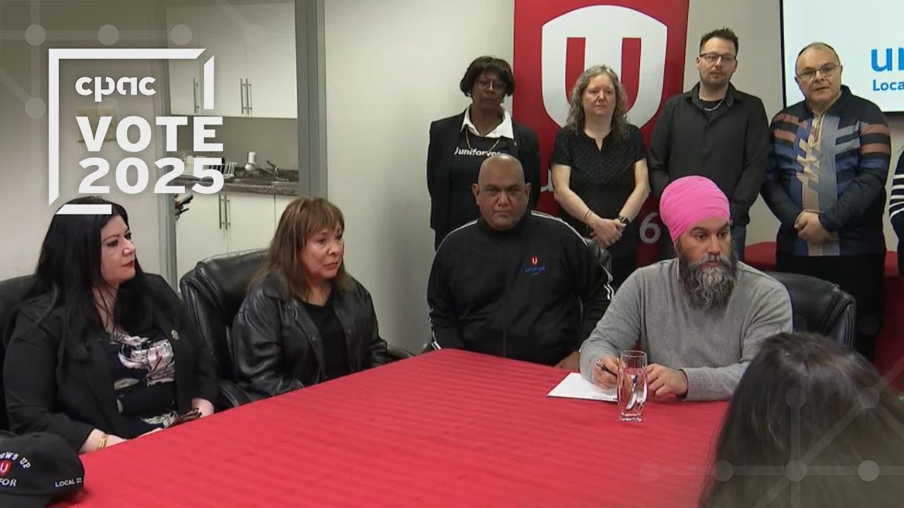 Jagmeet Singh speaks with HBC workers in Scarborough, Ont. – April 7, 2025
