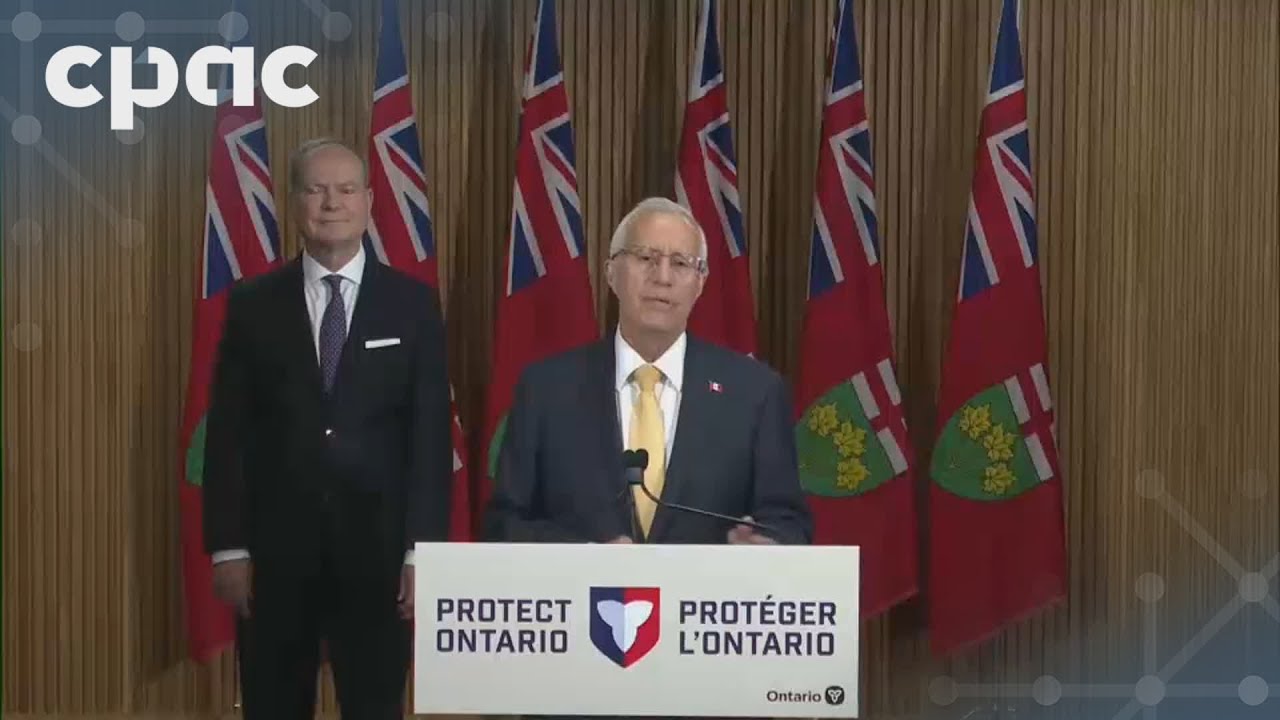 Ontario Finance Minister Peter Bethlenfalvy holds a news conference – August 13, 2025